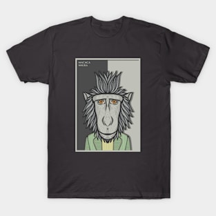 Black Crested Macaque Monkey T-Shirt